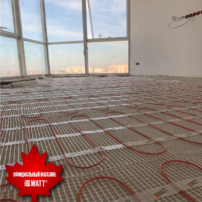 Тонкий самоклеящийся греющий мат IQ FLOOR MAT 150 Вт/м.кв - 18м²