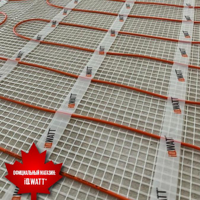 Тонкий самоклеящийся греющий мат IQ FLOOR MAT 150 Вт/м.кв - 6,0м²