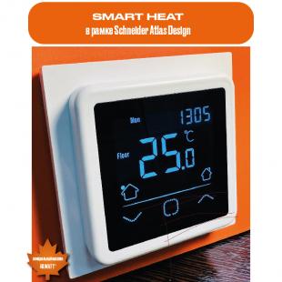 Программируемый терморегулятор с сенсорным дисплеем SMART HEAT BLACK