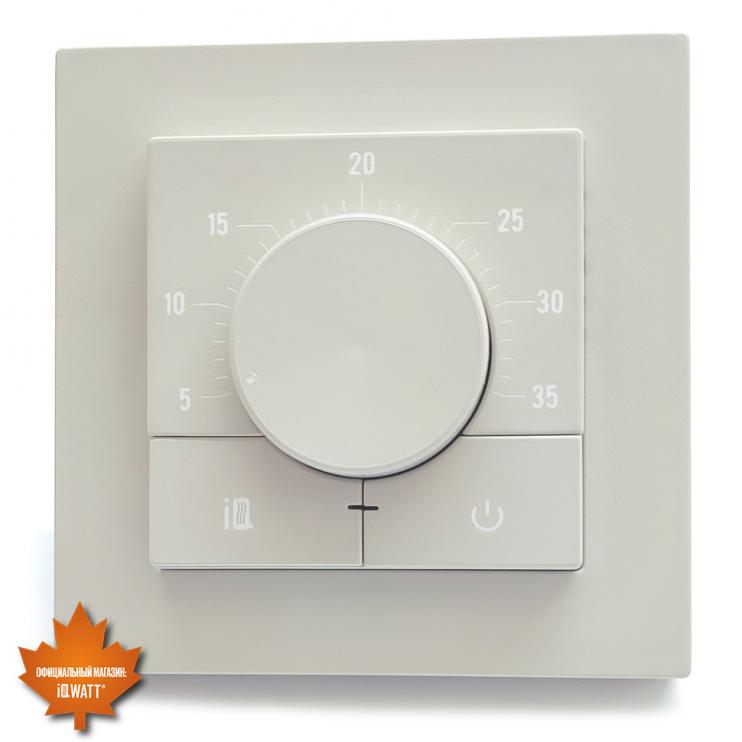 Электронный терморегулятор механическое управление IQ THERMOSTAT Dm песочный