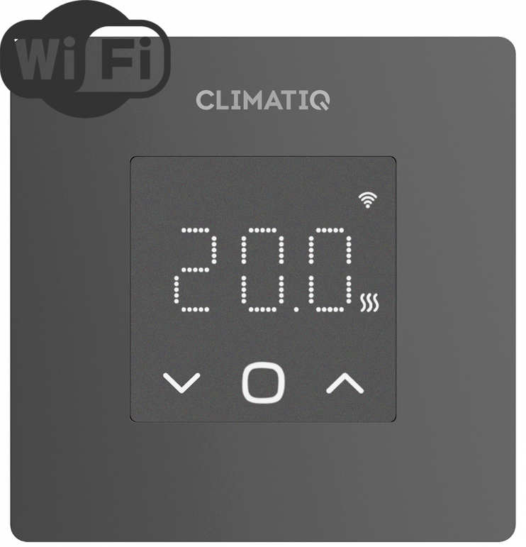 Электронный программируемый терморегулятор CLIMATIQ FD WI-FI черный