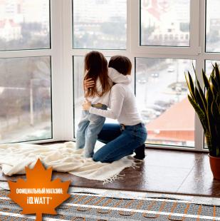 Тонкий самоклеящийся греющий мат IQ FLOOR MAT PRO 200 Вт/м.кв - 1,0м²
