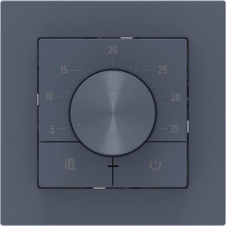 Электронный терморегулятор механическое управление IQ THERMOSTAT Dm графит