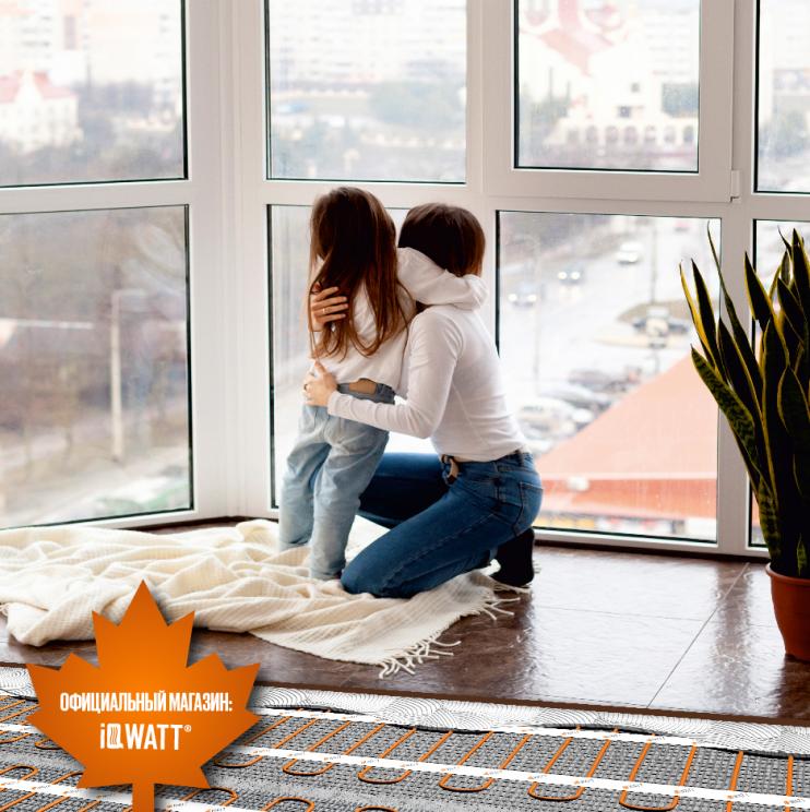 Тонкий самоклеящийся греющий мат IQ FLOOR MAT PRO 200 Вт/м.кв. - 3,0 м²